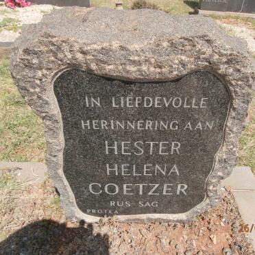 COETZER Christiaan Willem &amp; Hester Helena