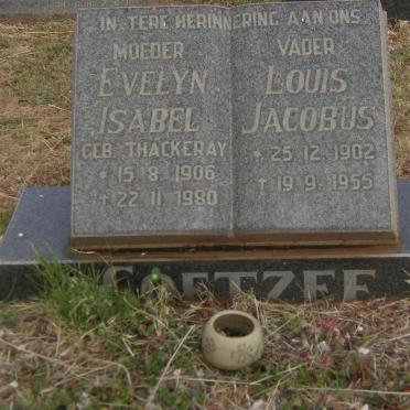 COETZEE Louis Jacobus 1902-1955 &amp; Evelyn Isabel THACKERAY 1906-1980
