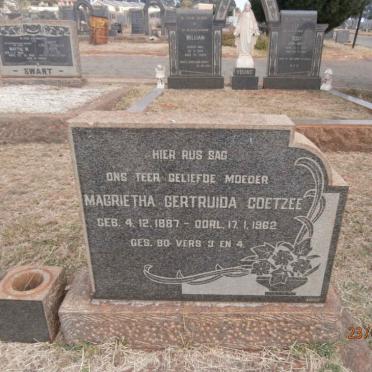 COETZEE Magrietha Gertruida 1887-1962