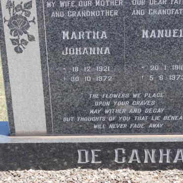 CANHA Manuel, de 1911-1973 &amp; Martha Johanna 1921-1972