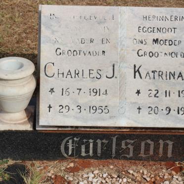 CARLSON Charles J. 1914-1955 &amp; Katrina L. 1917-1981