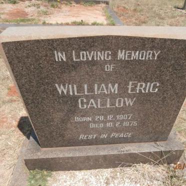 CALLOW William Eric 1907-1975