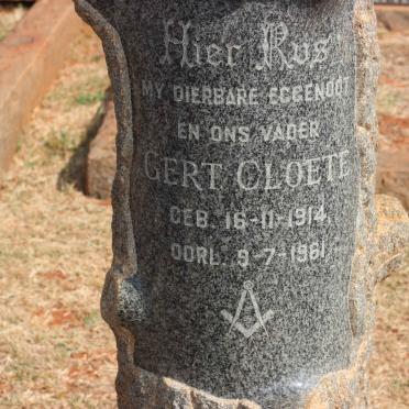 CLOETE Gert 1914-1961