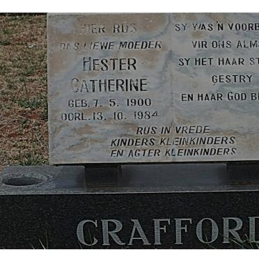 CRAFFORD Hester Catherine 1900-1984