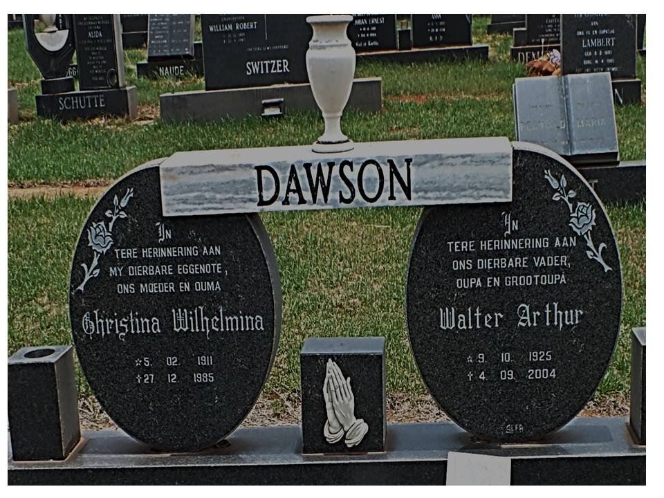 DAWSON Walter Arthur 1925-2004 &amp; Christina Wilhelmina 1911-1985