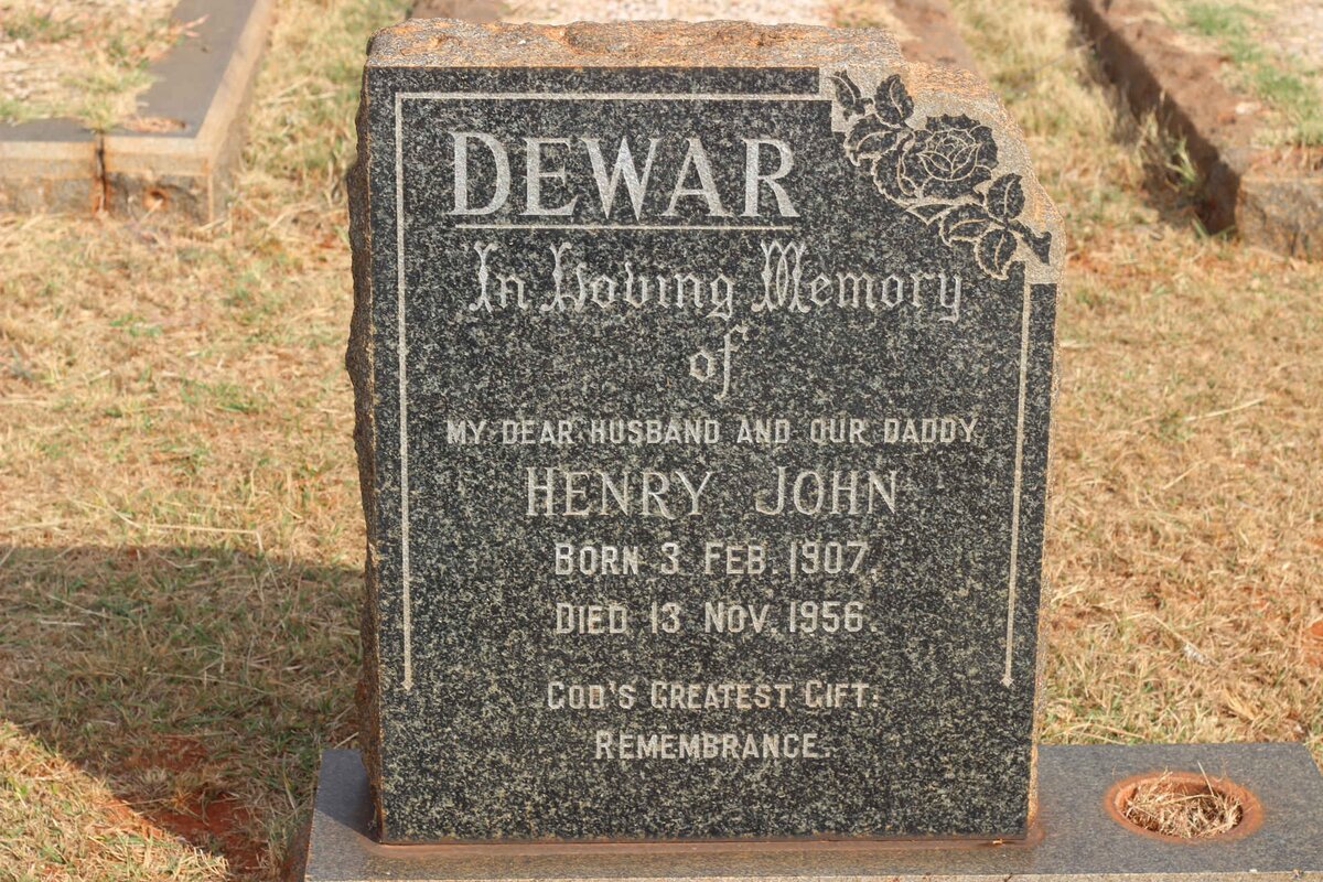 DEWAR Henry John 1907-1956