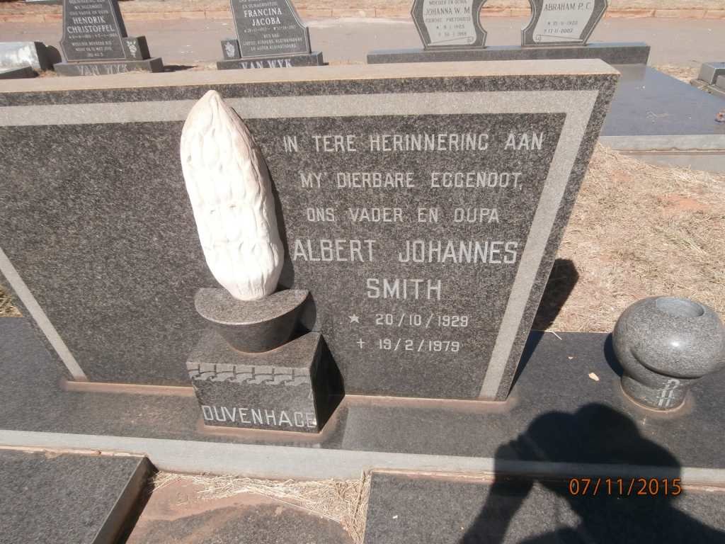 DUVENHAGE Albertus Johannes Smith 1929-1979