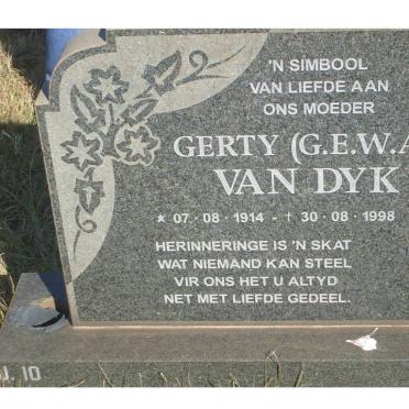 DYK G.E.W.A., van 1914-1998