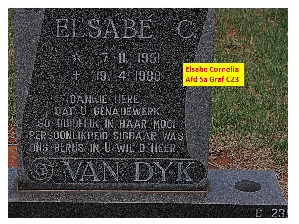 DYK Elsabé C., van 1951-1988