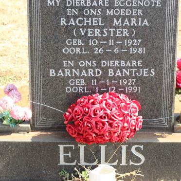 ELLIS Barnard Bantjes 1927-1991 &amp; Rachel Maria VERSTER 1927-1981
