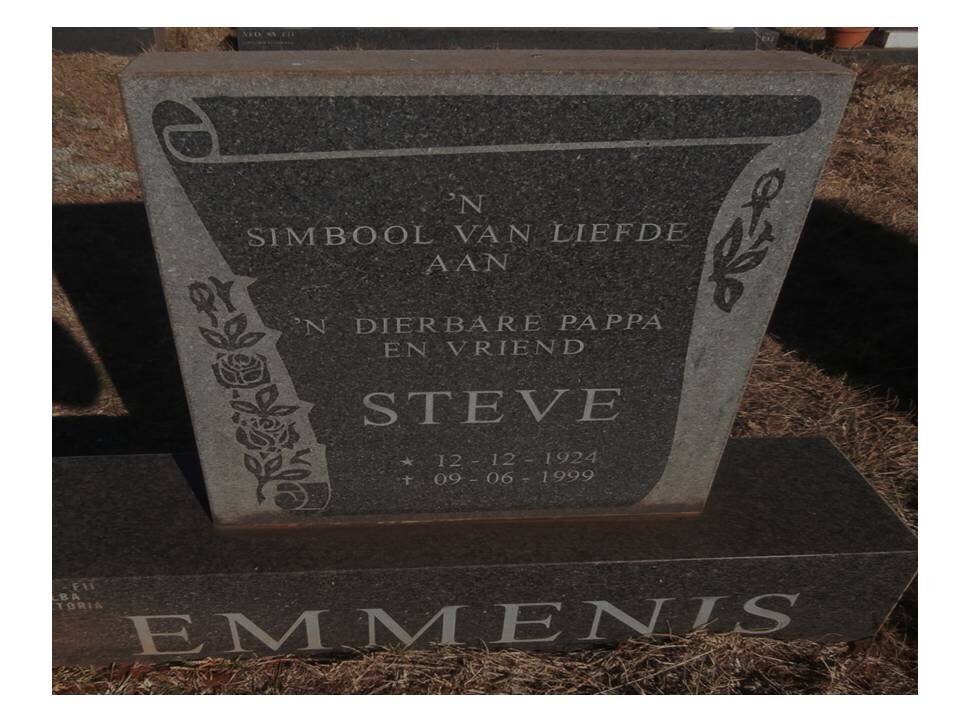 EMMENIS Steve 1924-1999
