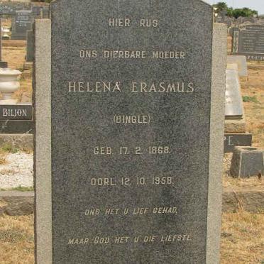 ERASMUS Helena nee BINGLE 1868-1958