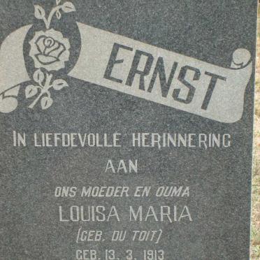 ERNST Louisa Maria DU TOIT 1913-1973
