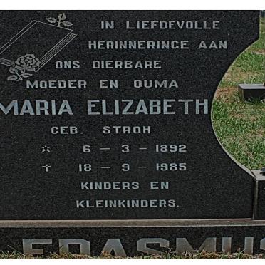 ERASMUS Maria Elizabeth nee STROH 1892-1985