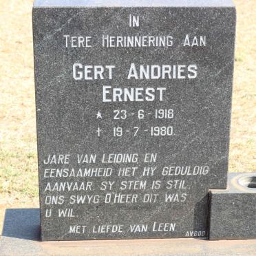 ERNEST Gert Andries 1918-1980