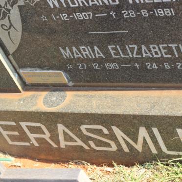 ERASMUS Wybrand Willem 1907-1981 &amp; Maria Elizabeth 1919-2003 :: ERASMUS Christoffel 1950-2005