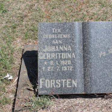FORSTEN Johanna Gerritdina 1920-1972