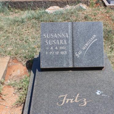 FRITZ Susanna Susara 1912-1971
