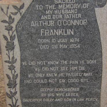 FRANKLIN Arthur O'Connor 1874-1954