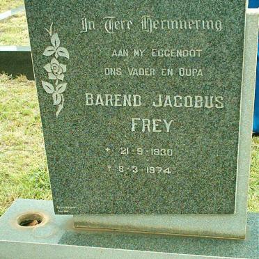 FREY Barend Jacobus 1930-1974