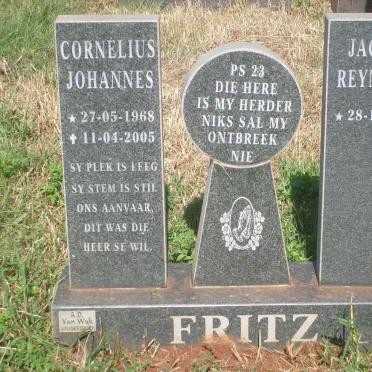 FRITZ Cornelius Johannes 1968-2005 &amp; Jacoba Reynette 1972-