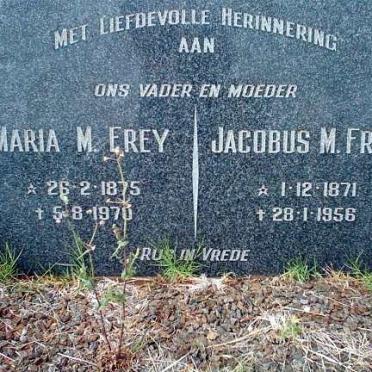 FREY Jacobus M. 1871-1956 &amp; Maria M. 1875-1970
