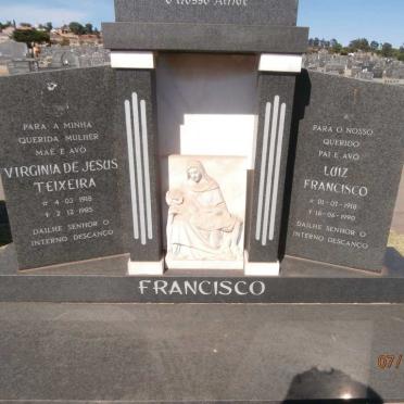 FRANCISCO Luiz 1918-1990 &amp; Virginia de Jesus TEIXEIRA 1918-1985