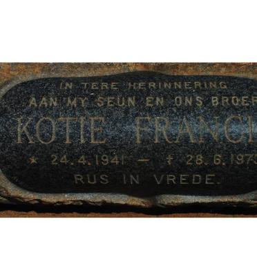 FRANCIS Kotie 1941-1973