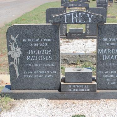 FREY Jacobus Martinus 1924-1971 &amp; Margaretha 1926-2011