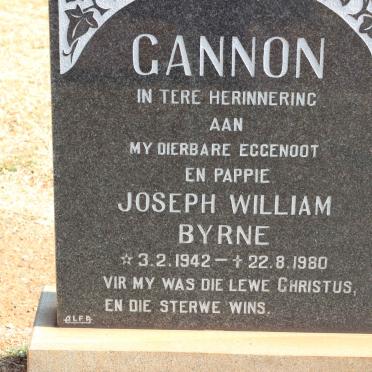 GANNON Joseph William Byrne 1942-1980