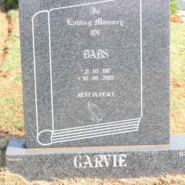 GARVIE Babs 1917-2002