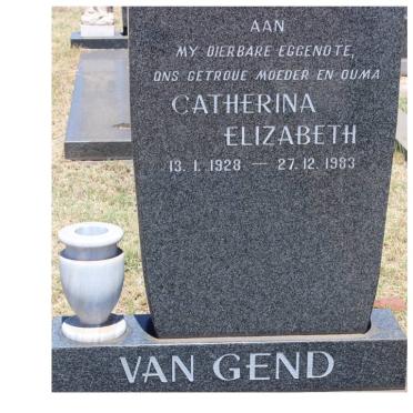 GEND Catherina Elizabeth, van 1928-1983