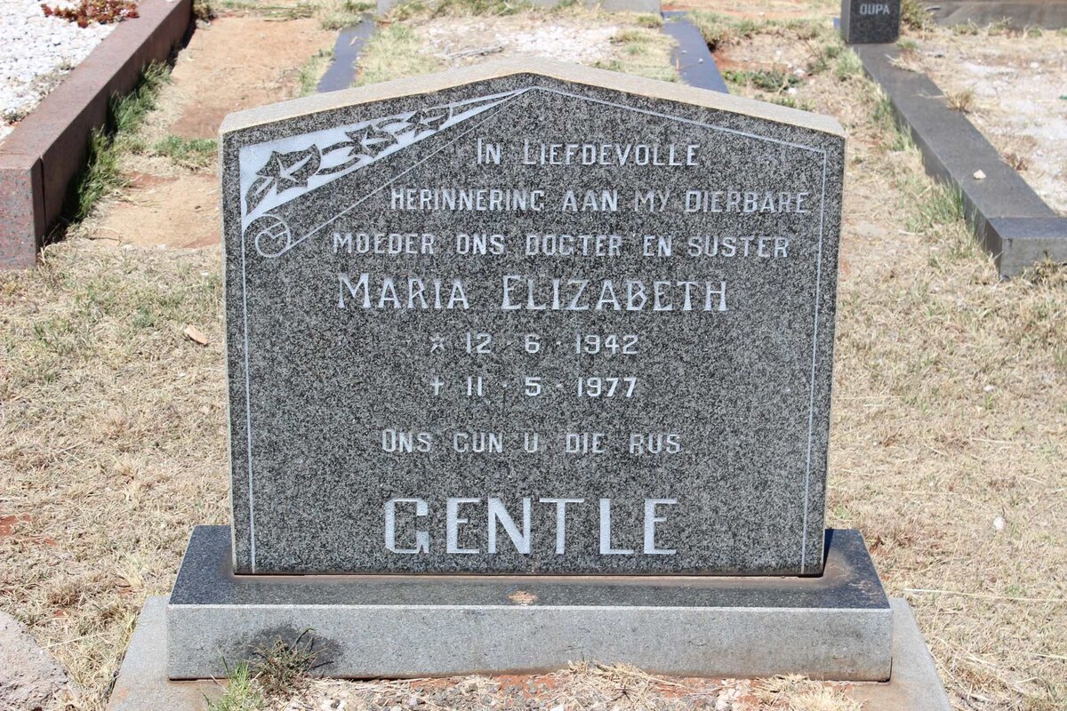GENTLE Maria Elizabeth 1942-1977