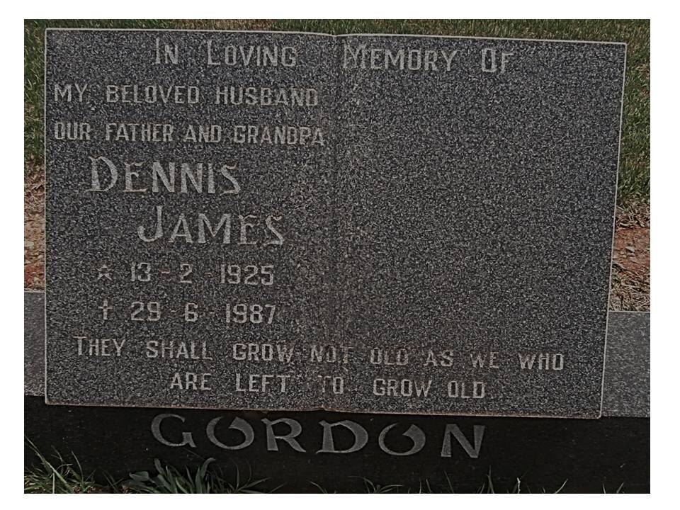 GORDON Dennis James 1925-1987