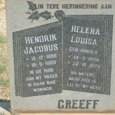 GREEFF Hendrik Jacobus 1896-1989 &amp; Helena Louisa ARNOLD 1898-1973