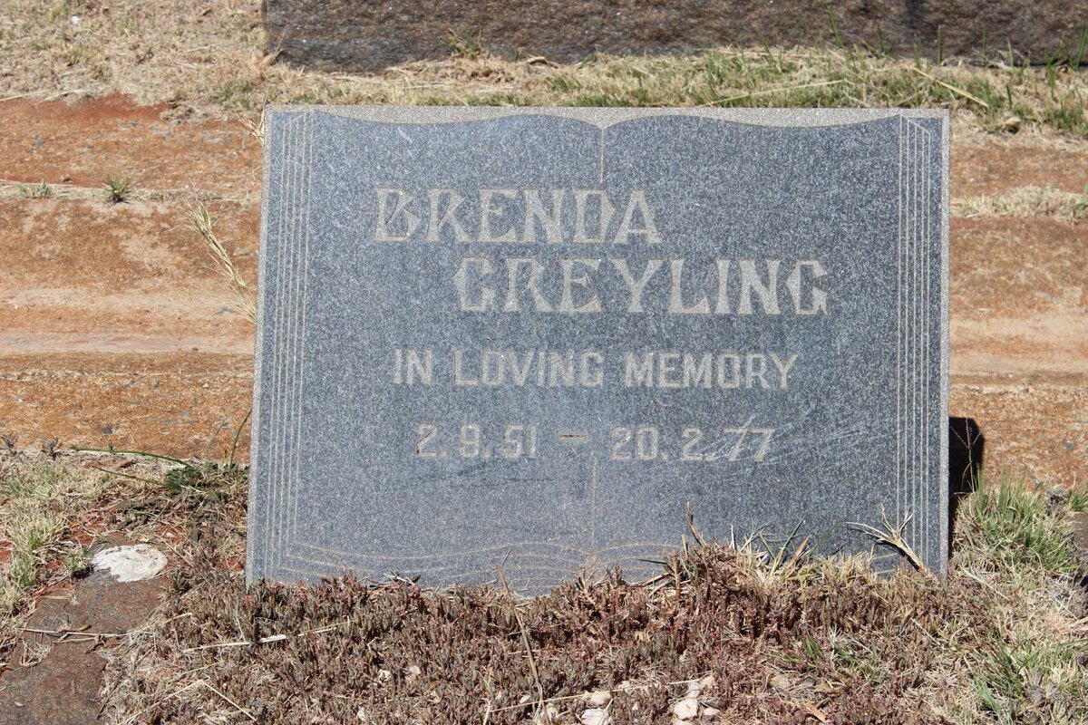 GREYLING Brenda 1951-1977