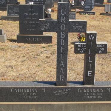 GROBBELAAR Gerhardus M. 1899-1990 &amp; Catharina M. 1911-1985 :: GROBBELAAR Willie 1933-1998