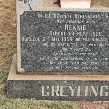 GREYLING Hennie 1920-1950