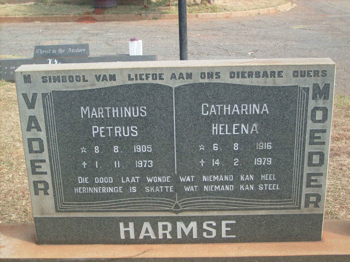 HARMSE Marthinus Petrus 1905-1973 &amp; Catharina Helena 1916-1979
