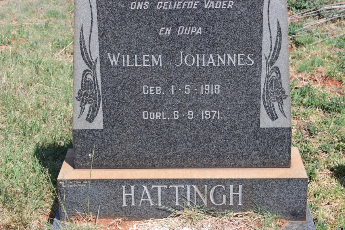 HATTINGH Willem Johannes 1918-1971