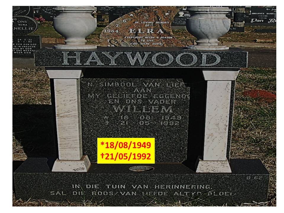 HAYWOOD Willem 1949-1992