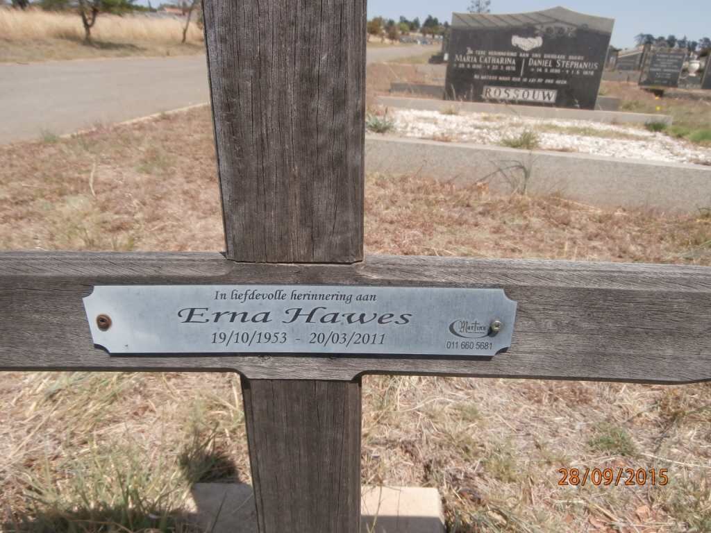 HAWES Erna 1953-2011