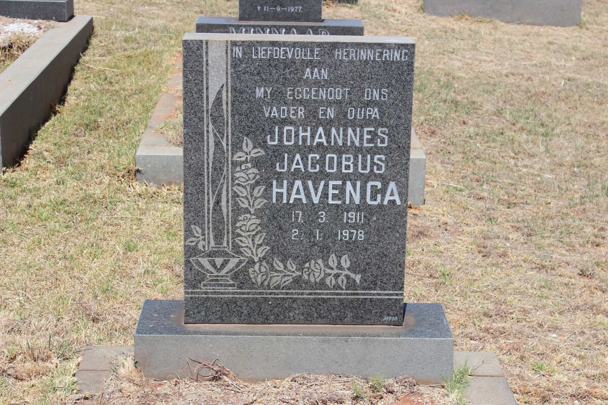 HAVENGA Johannes Jacobus 1911-1978