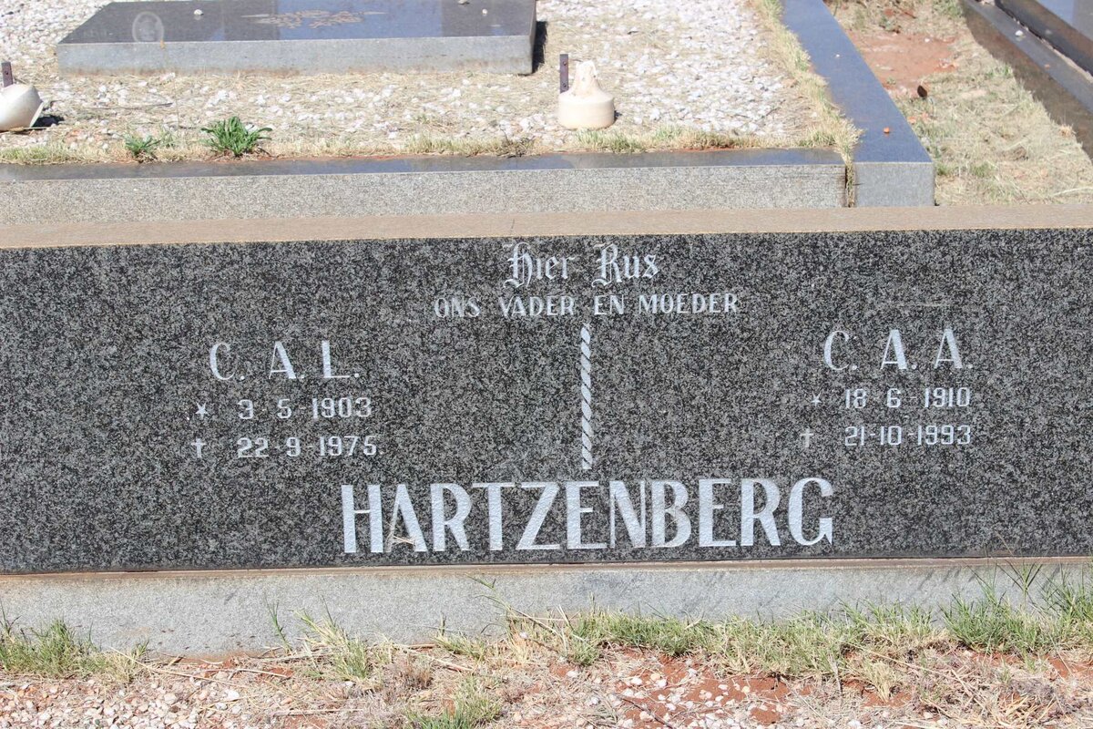 HARTZENBERG C.A.L. 1903-1975 &amp; C.A.A. 1910-1993