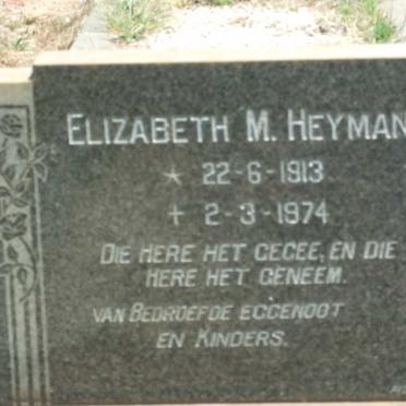 HEYMAN Elizabeth M. 1913-1974