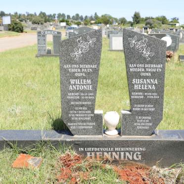 HENNING Willem Antonie 1929-2000 &amp; Susanna Helena 1931-2018