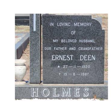 HOLMES Ernest Deen 1920-1987