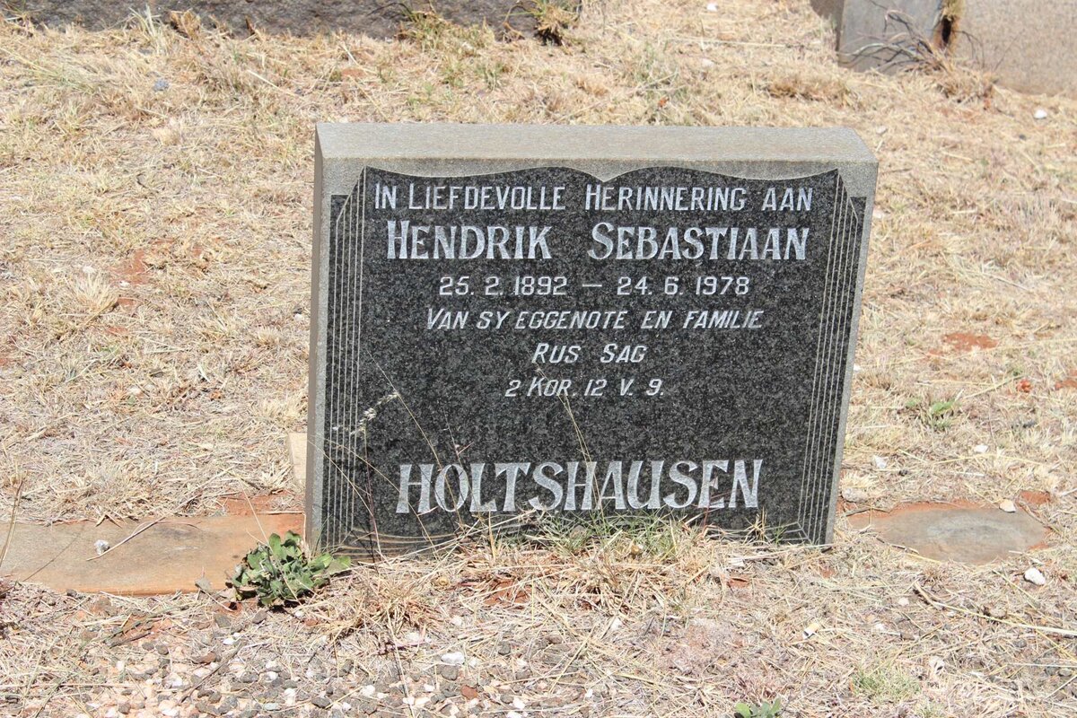 HOLTSHAUSEN Hendrik Sebastiaan 1892-1978