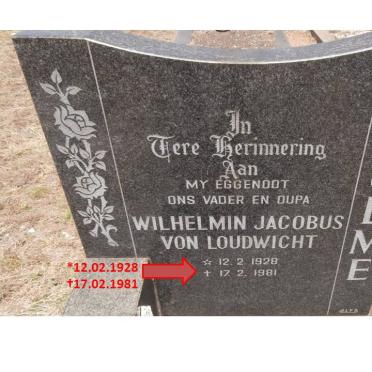 HULME Wilhelmin Jacobus Von Loudwicht 1928-1981