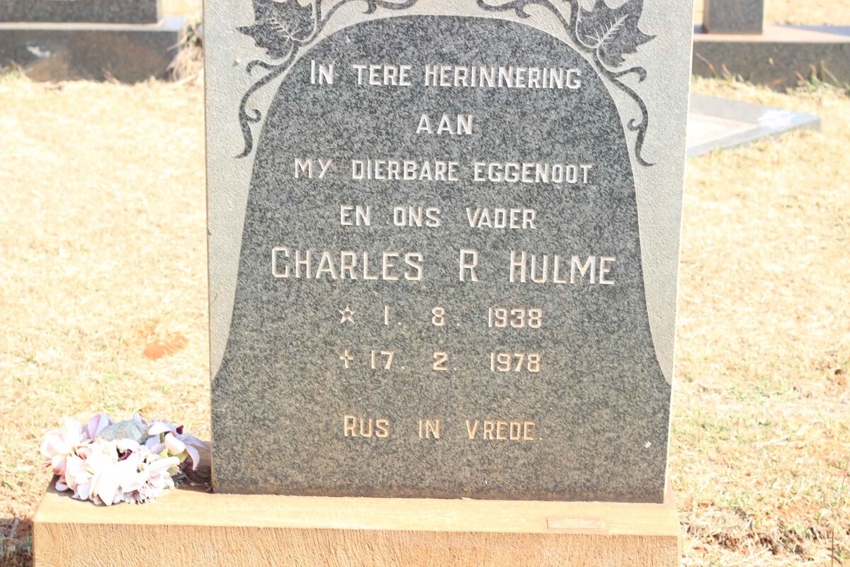 HULME Charles R. 1938-1978